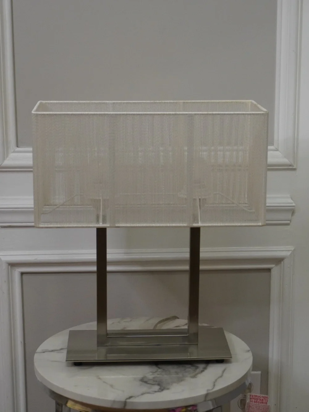 Crate&Barrel Set of Lamps with Silver Base
